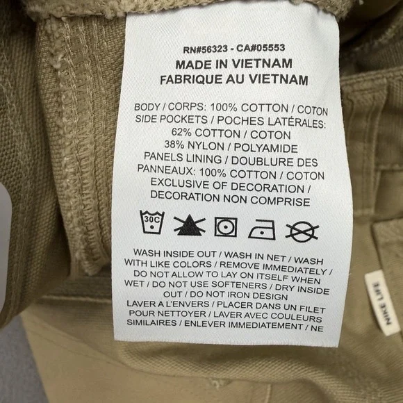 NWT Nike Life Carpenter Parachute Cargo Jeans Pants Men's 34x32 Brown Khaki $140